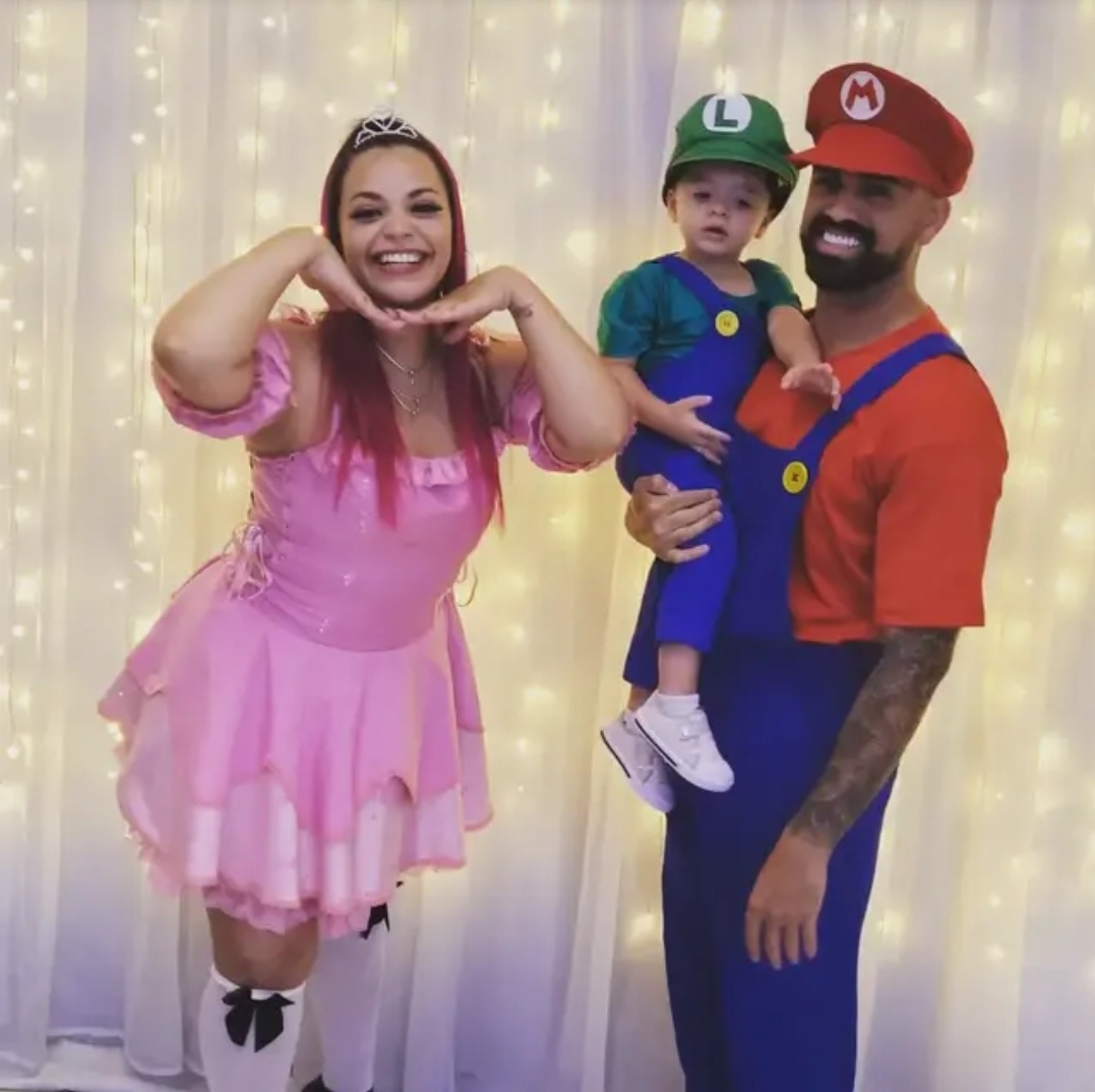 Princesa Peach Luidge infantil Mario adulto